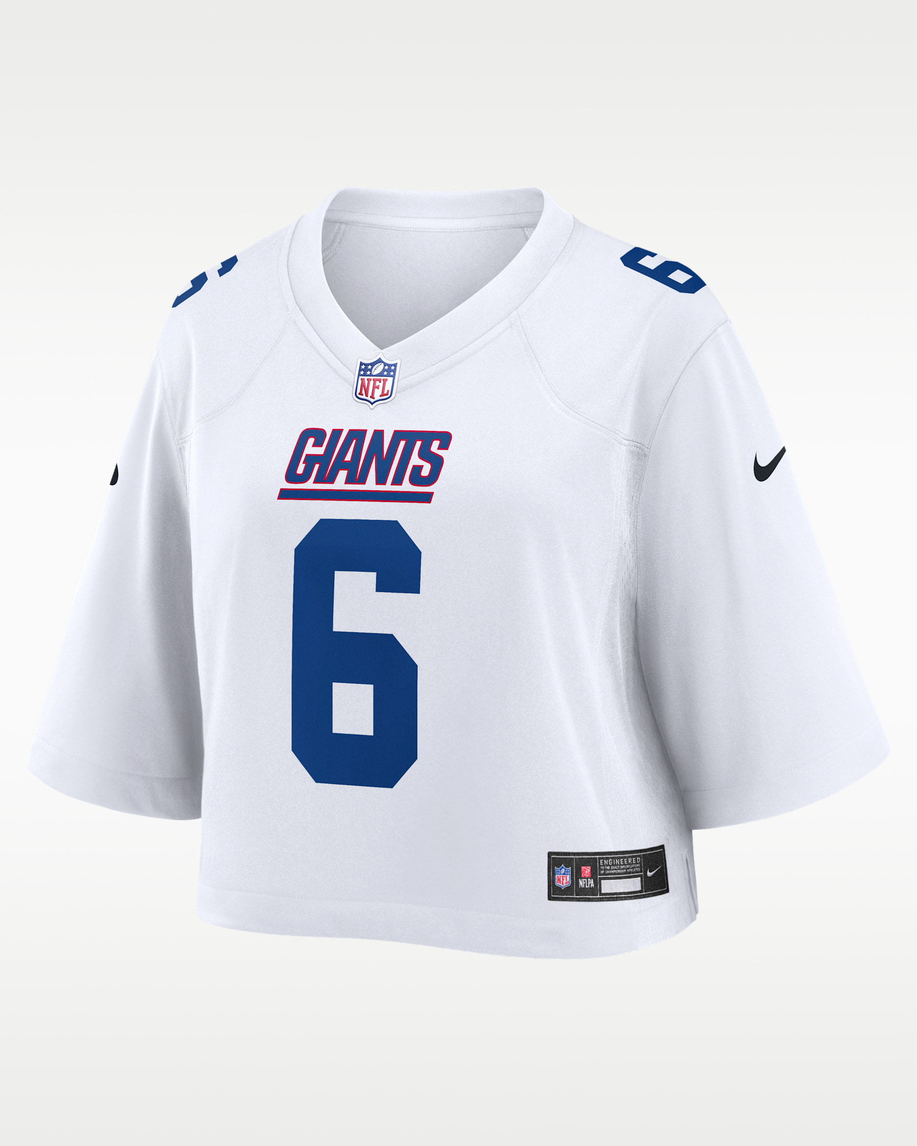  GIANTS プルオーバー ユニフォーム XO Jaxson Dart New York Giants Women's Nike NFL Cropped Tundra Game
